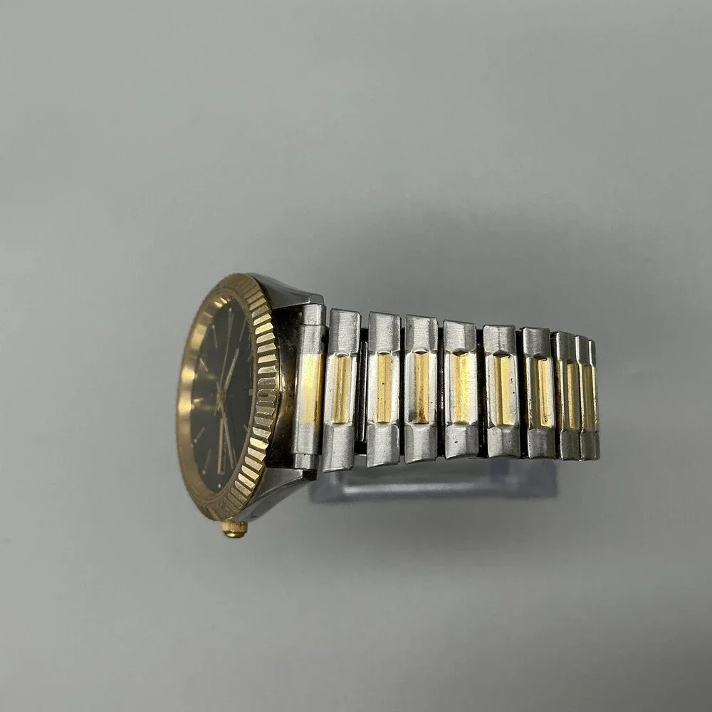 Vintage Citizen 6100 Mens Watch 36mm Day-Date Two Tone Expansion New Battery